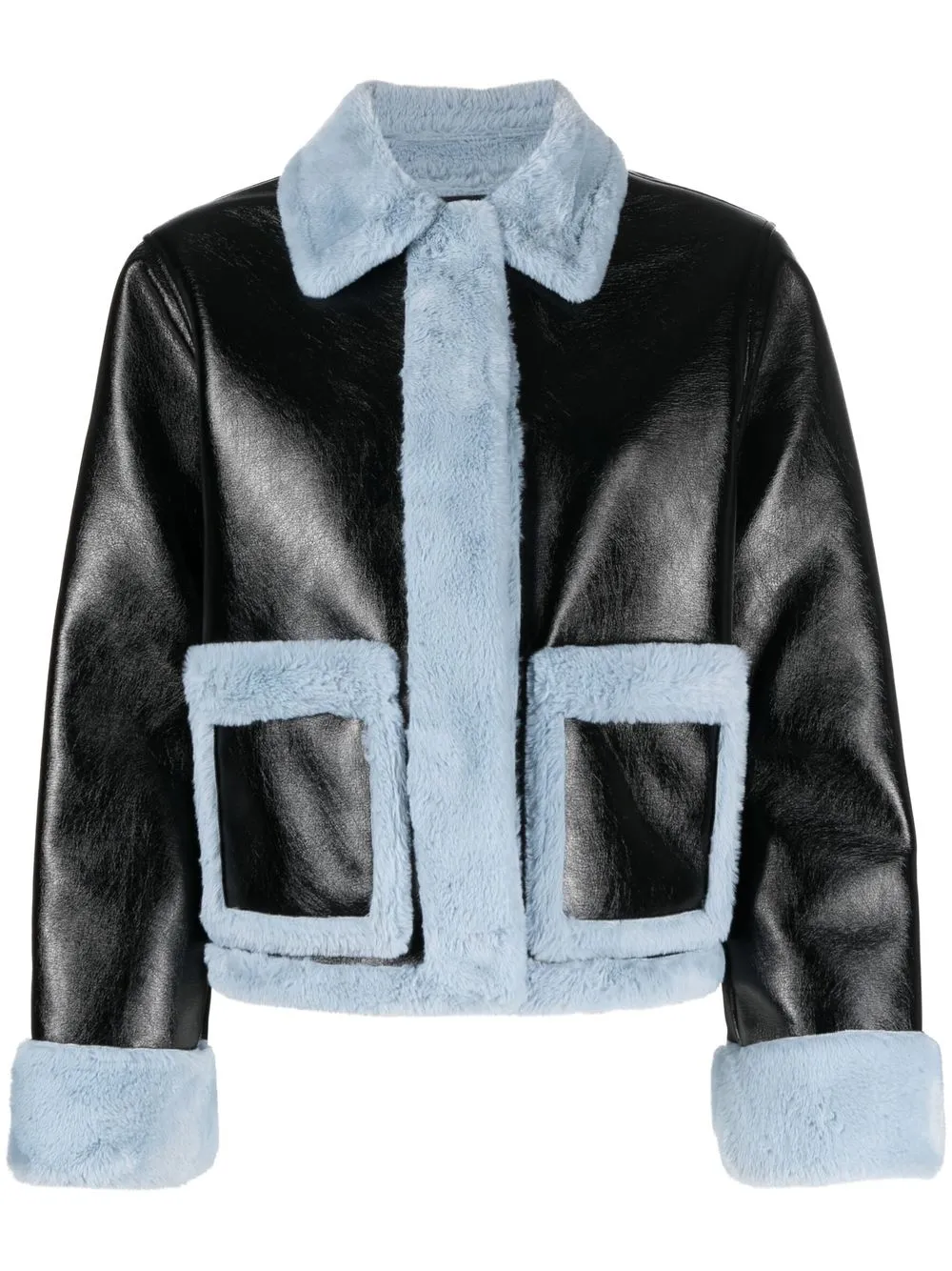 

PS Paul Smith faux-fur trim jacket - Negro