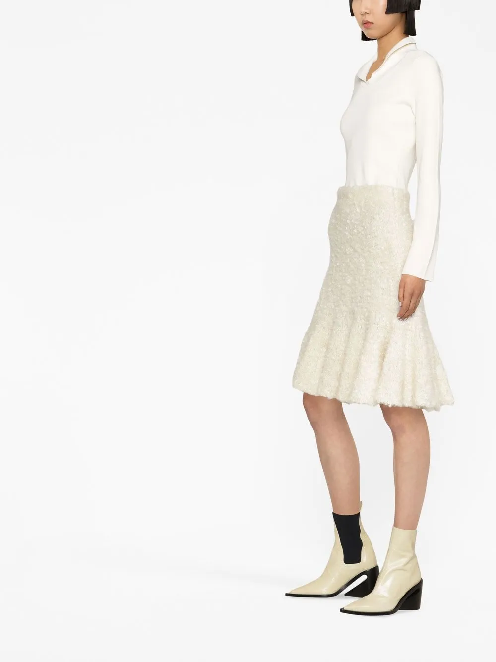 Jil Sander High waist rok - Beige