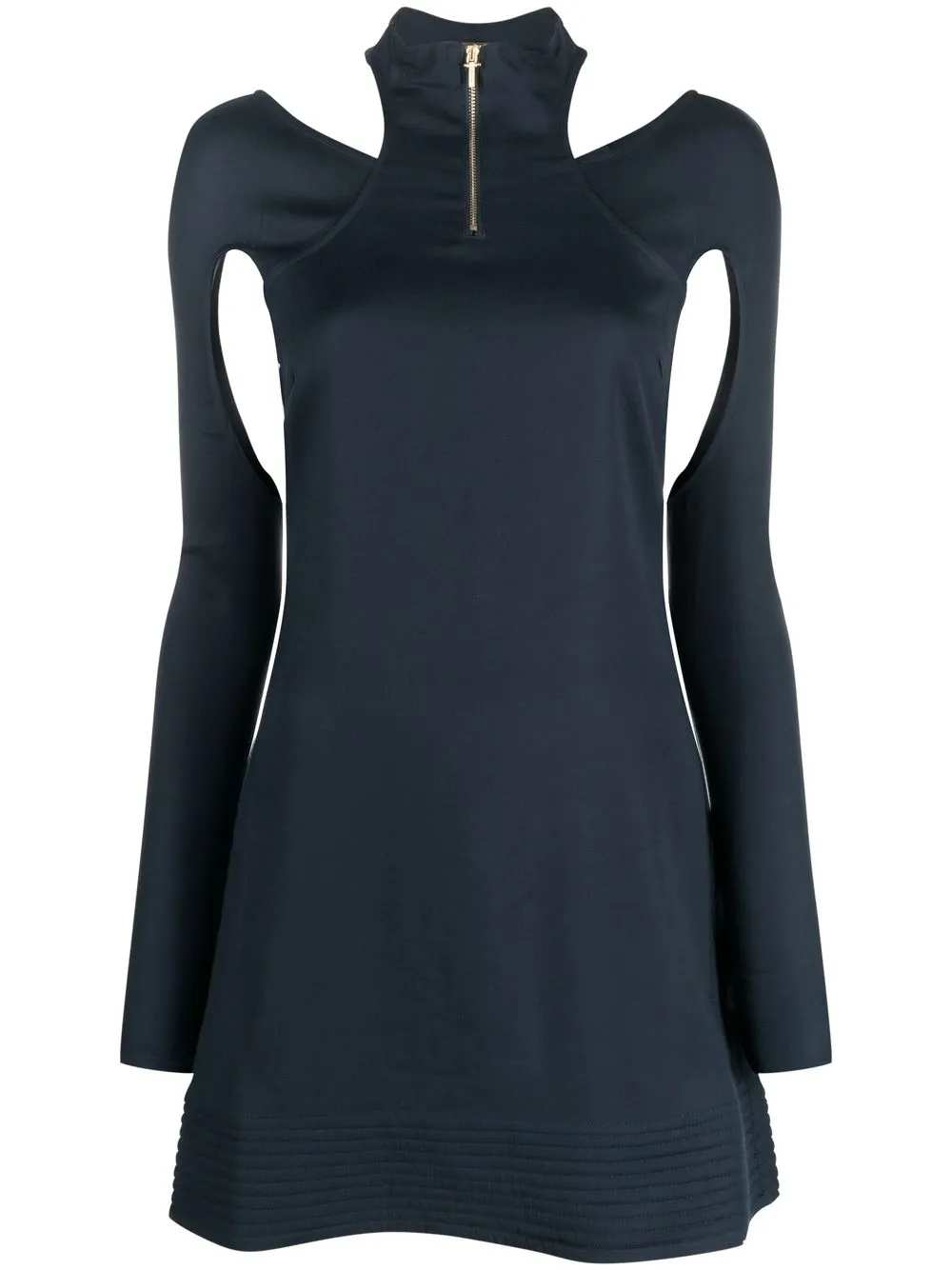 Cult Gaia vestido corto con aberturas y cierre - Azul