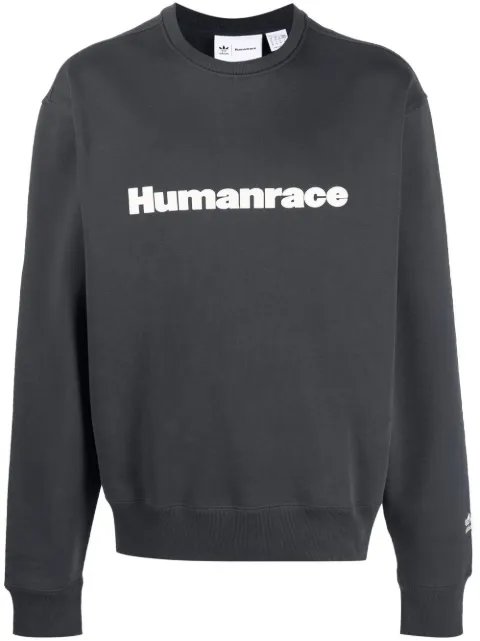adidas slogan-print crew neck sweatshirt