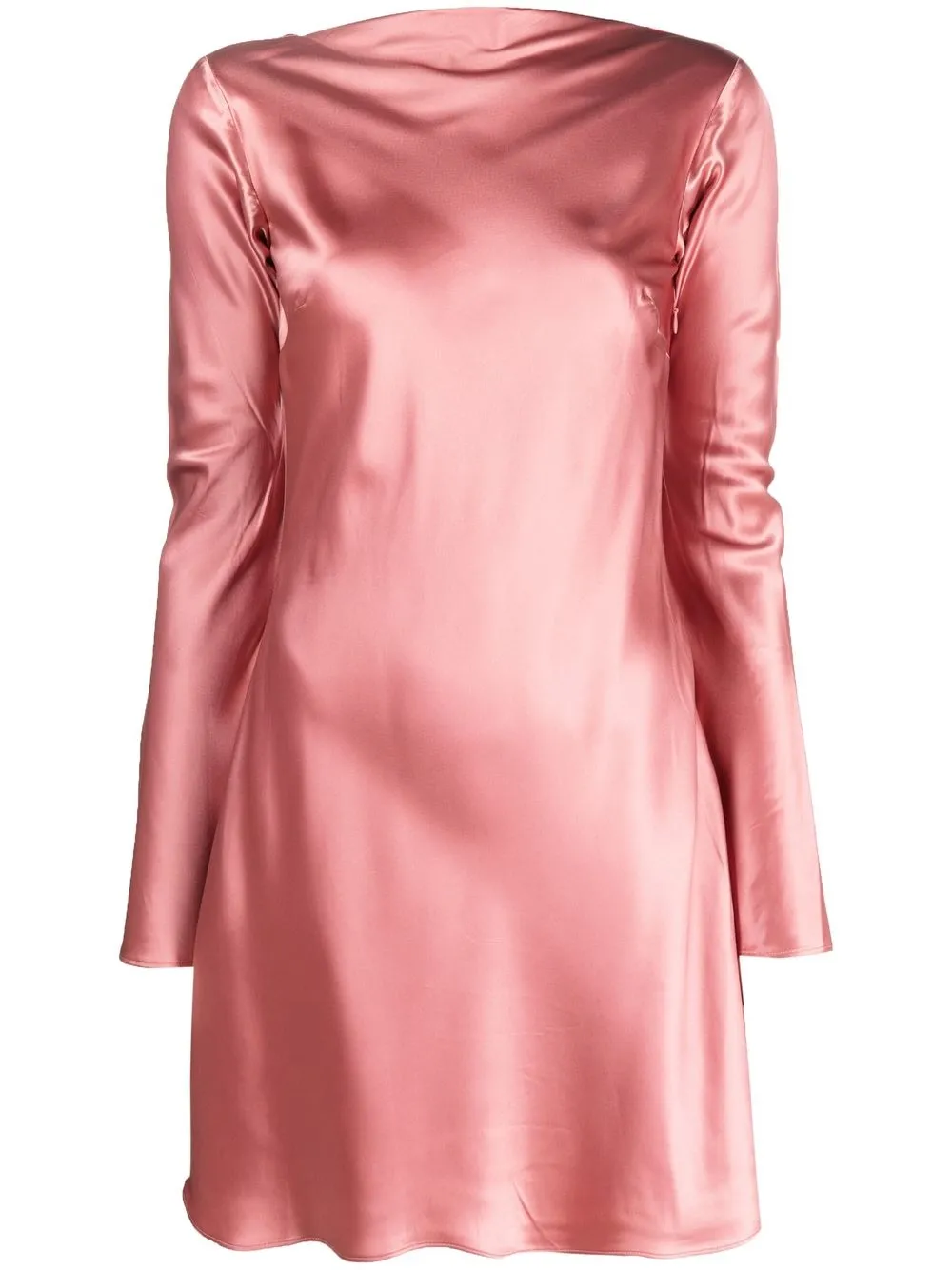 

Cult Gaia tie-detail long-sleeved mini dress - Pink
