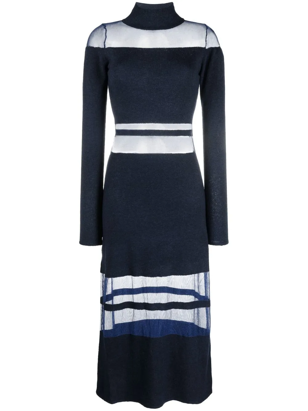 

Cult Gaia panelled high neck maxi dress - Blue
