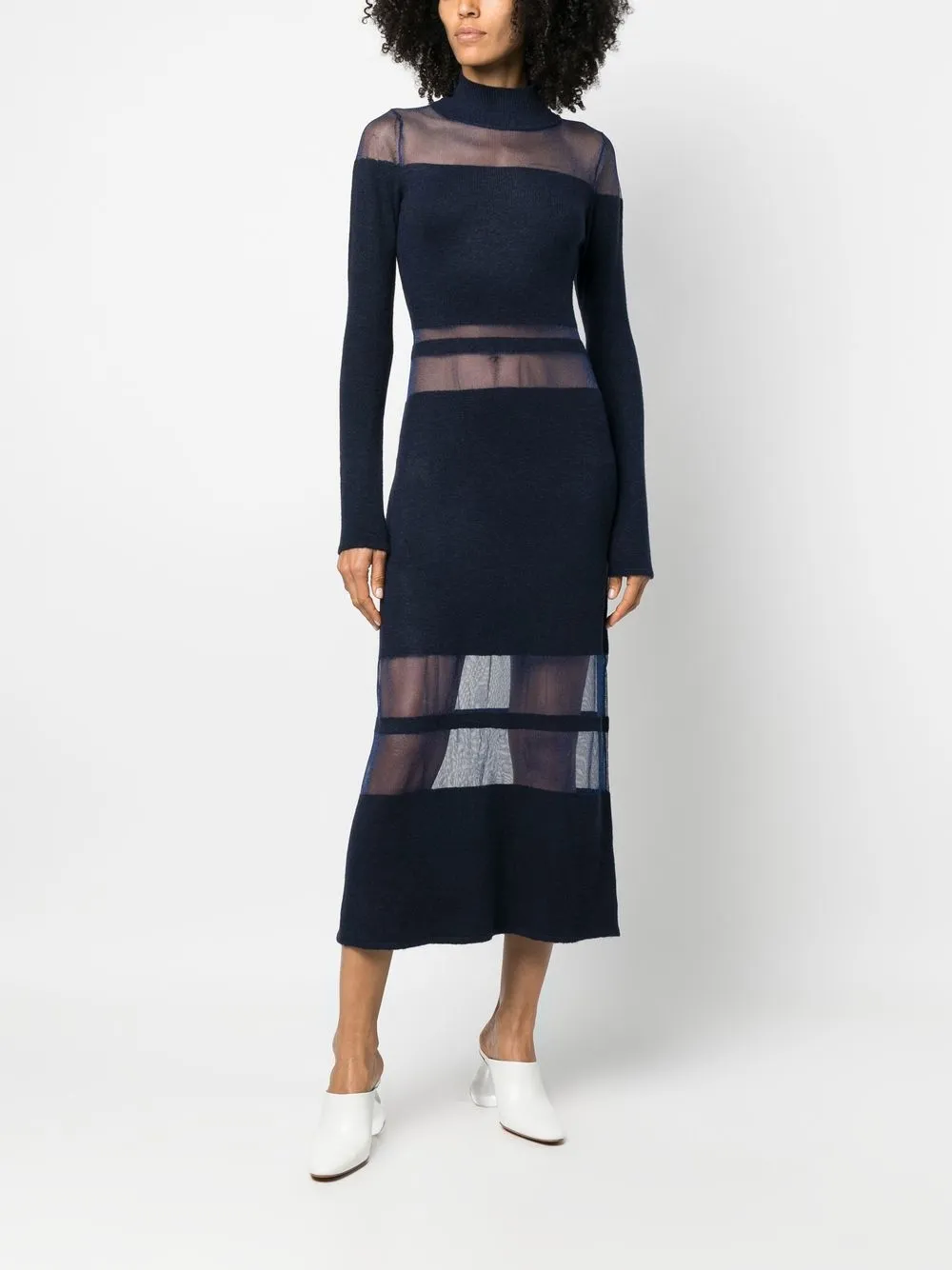 Cult Gaia Maxi-jurk met hoge hals - Blauw