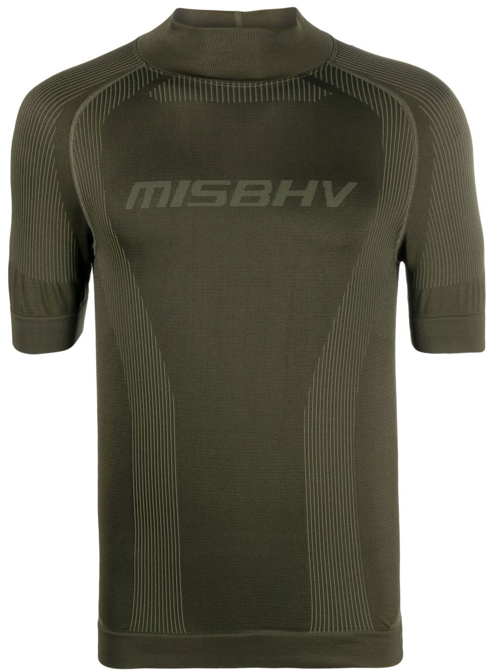 Misbhv Logo Print Fitted Top In 绿色