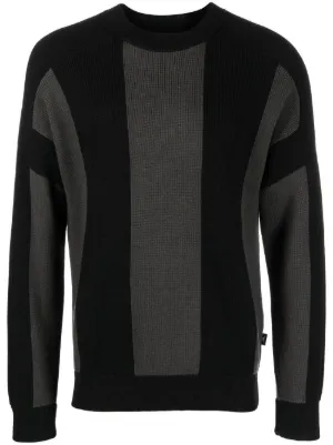 Emporio Armani ストライプ セーター | ブラック | FARFETCH JP