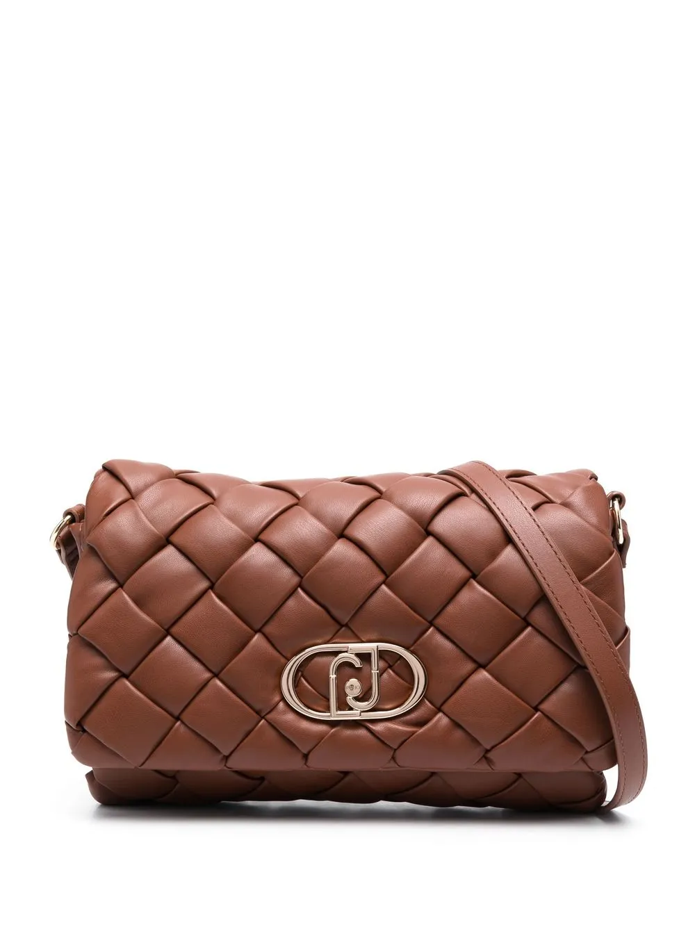 

LIU JO logo woven crossbody bag - Brown