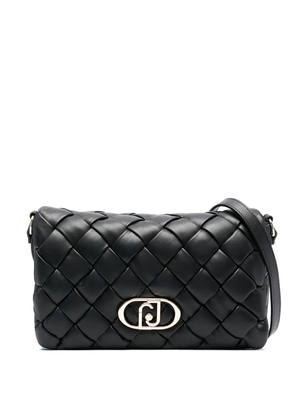 

LIU JO quilted logo-plaque shoulder bag - Black