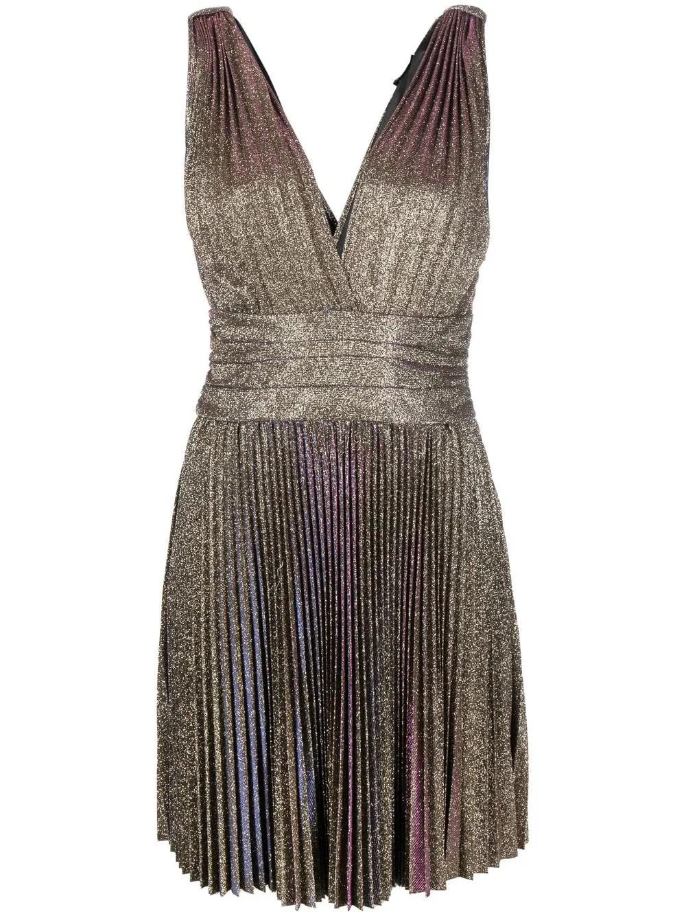

LIU JO metallic-thread pleated dress - Black
