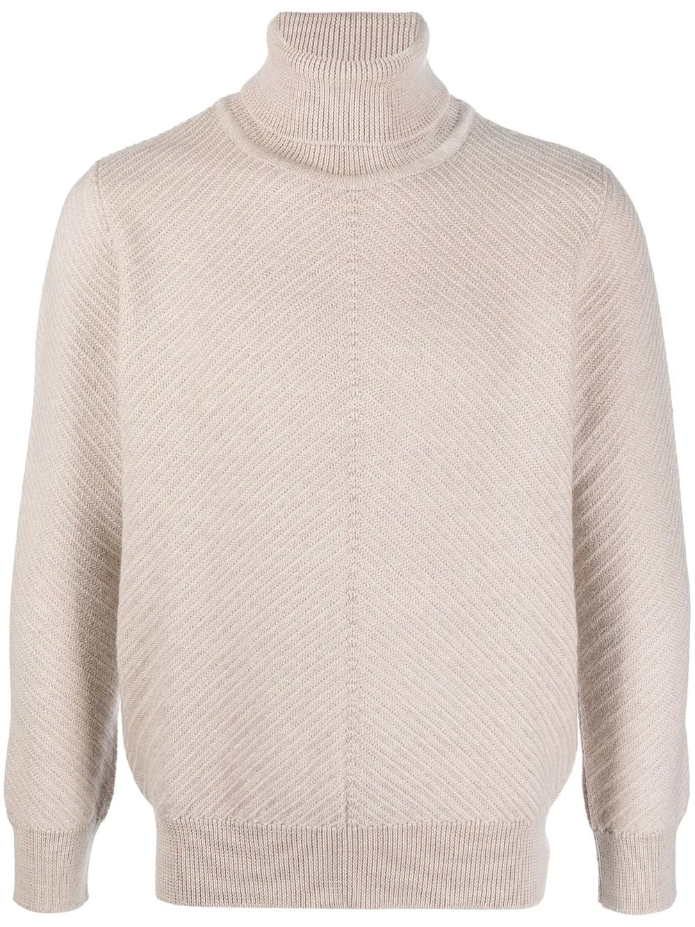 Lardini Ribbed Roll-neck Jumper In Neutrals
