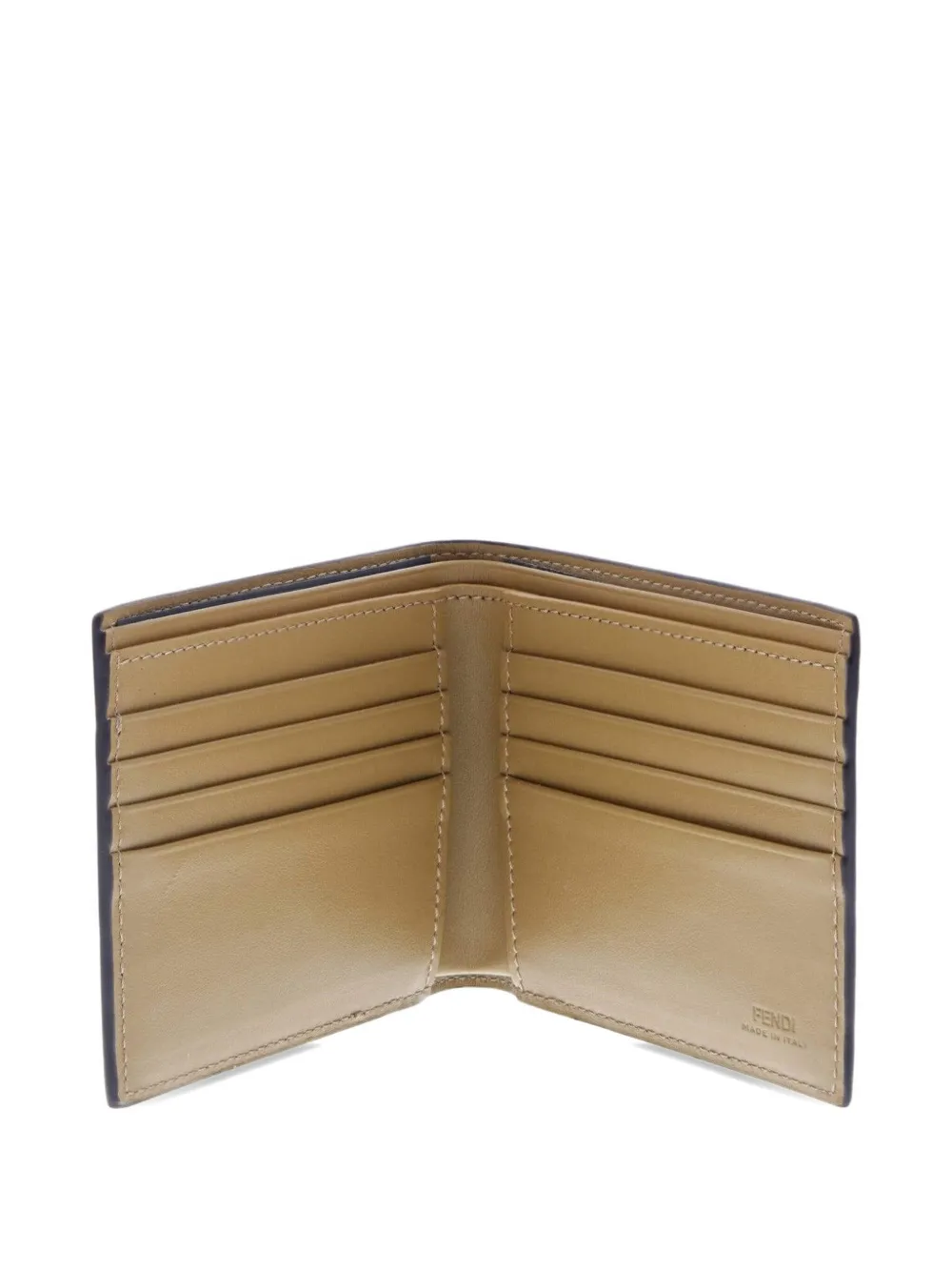 FENDI FF-pattern leather wallet Bruin