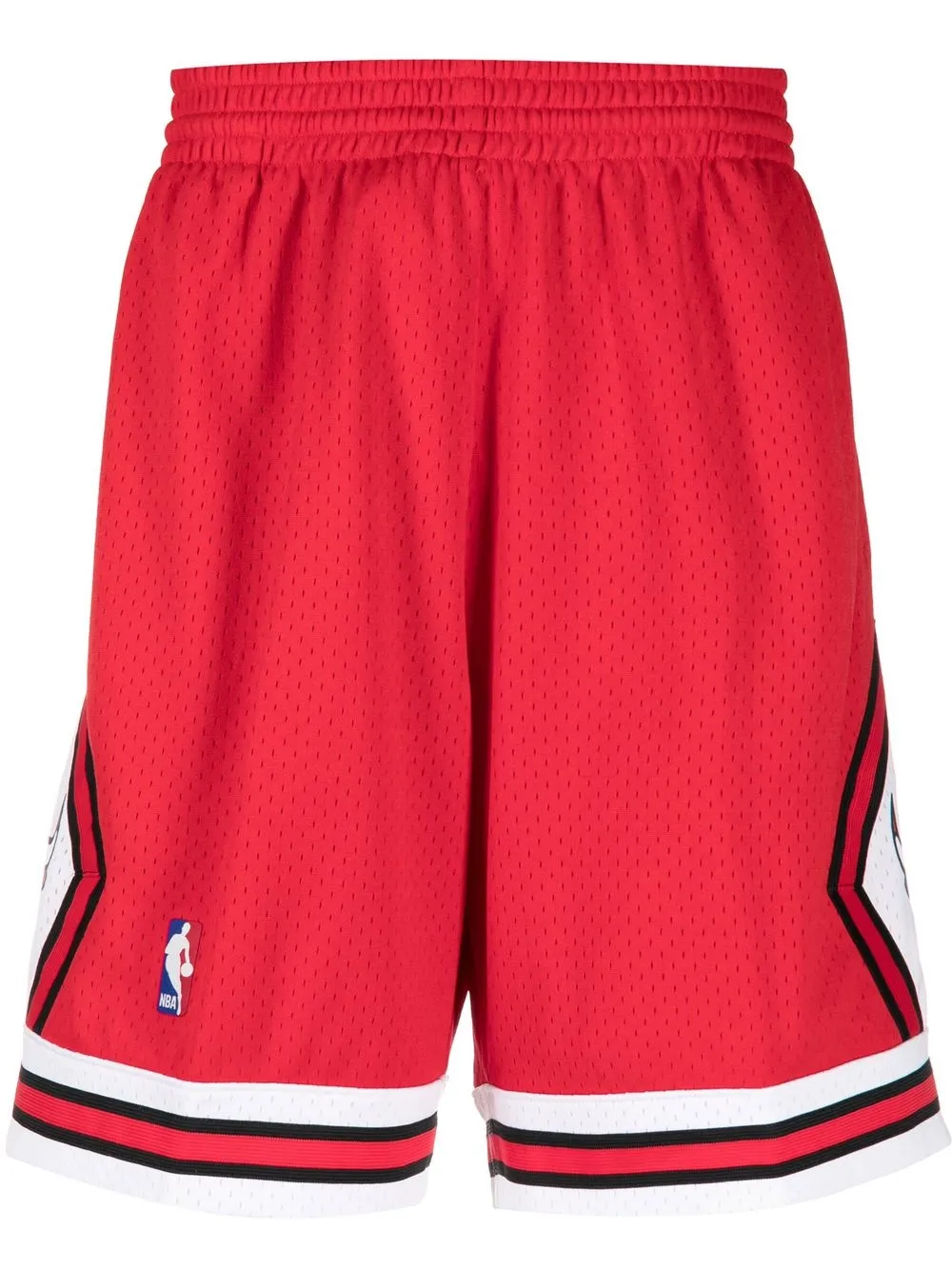 Mitchell & Ness Trainingsshorts met print Rood