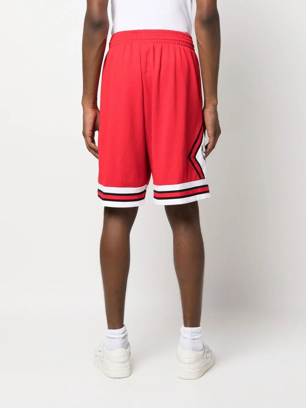Mitchell & Ness Trainingsshorts met print Rood