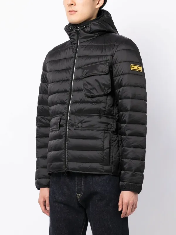 Barbour International Padded Hooded Jacket Black FARFETCH OM