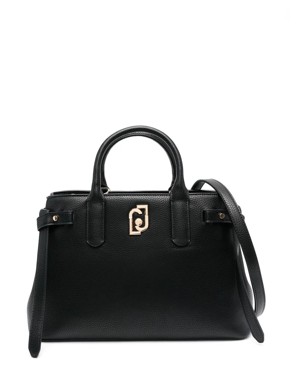 

LIU JO logo-lettering faux-leather tote - Black