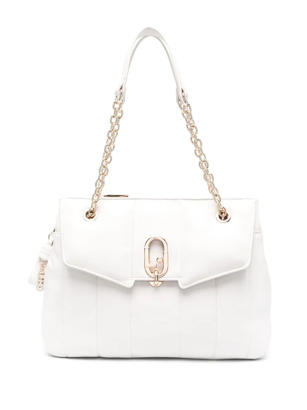 

LIU JO logo-plaque faux-leather shoulder bag - Neutrals