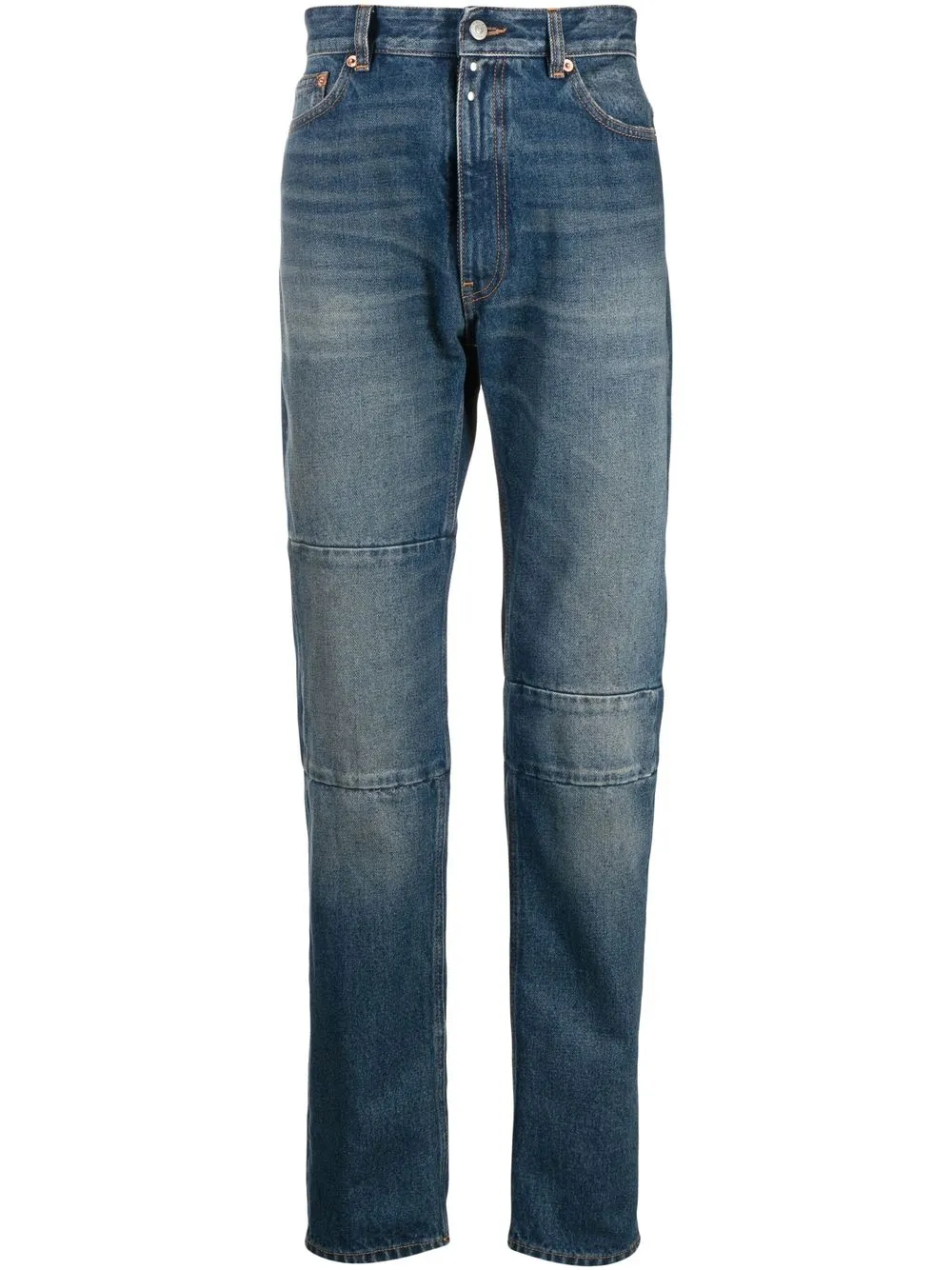 

MM6 Maison Margiela panelled straight-leg jeans - Blue