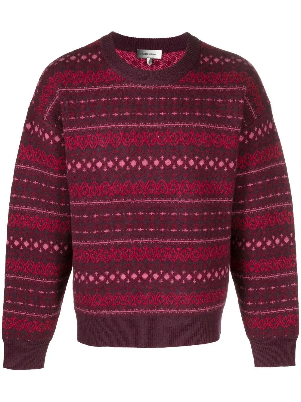 

Isabel Marant fair-isle knitted jumper - Red