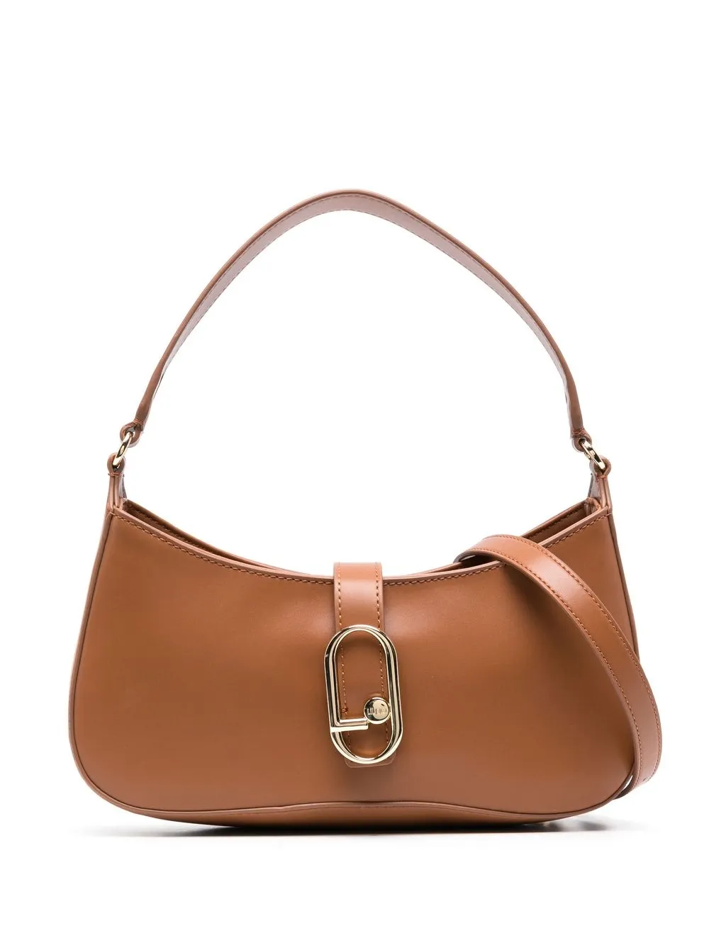 

LIU JO logo-plaque leather shoulder bag - Brown