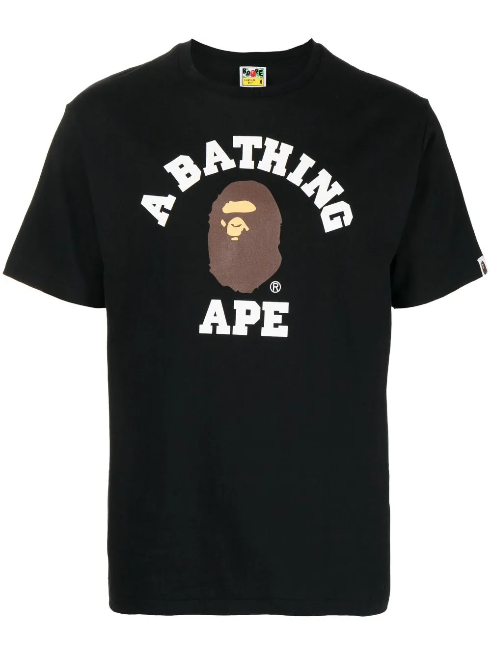 

A BATHING APE® logo-print cotton T-shirt - Black