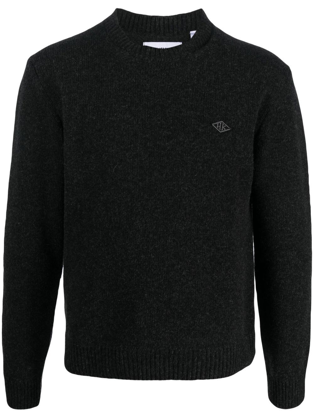 

Han Kjøbenhavn embroidered-logo wool-blend sweater - Black