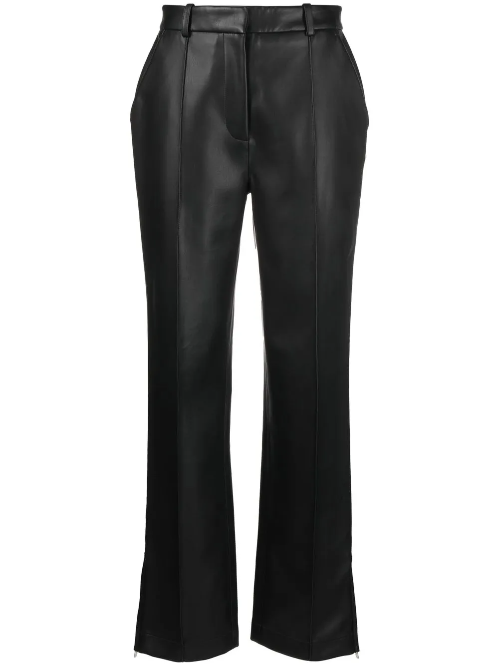 

Han Kjøbenhavn calf-leather straight-leg trousers - Black