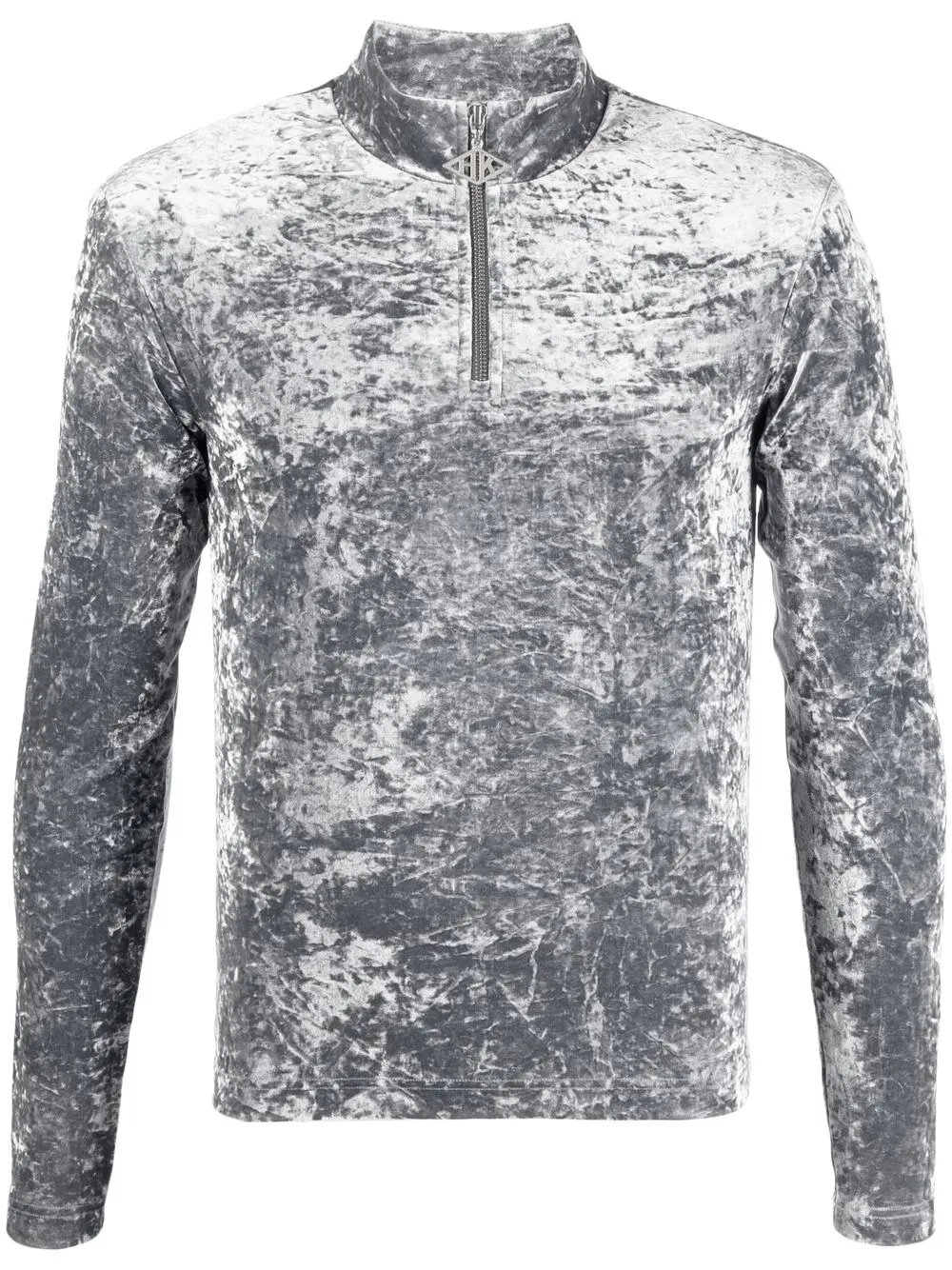 

Han Kjøbenhavn crushed velvet zip-front jumper - Grey