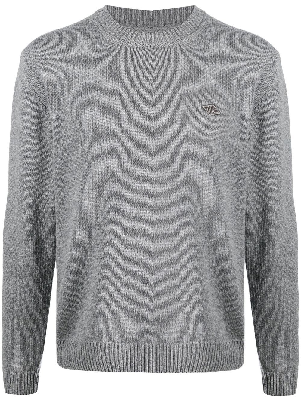 

Han Kjøbenhavn embroidered-logo wool-blend sweater - Grey