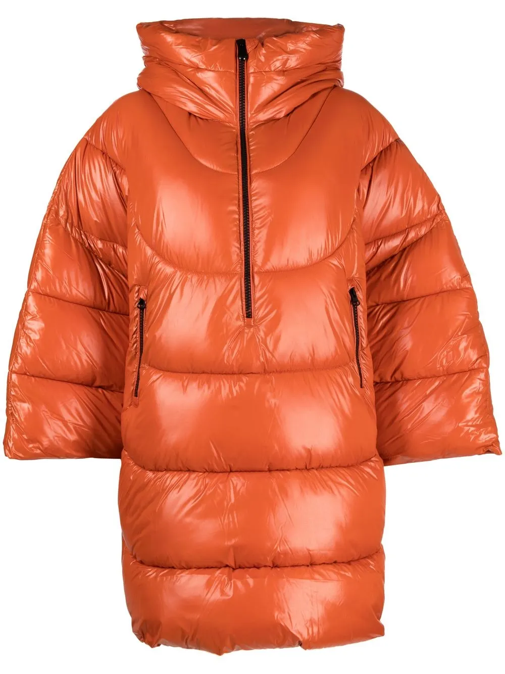 

Save The Duck abrigo capitonado oversize con medio cierre - Naranja