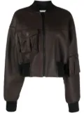 The Mannei cropped bomber jacket - Brown