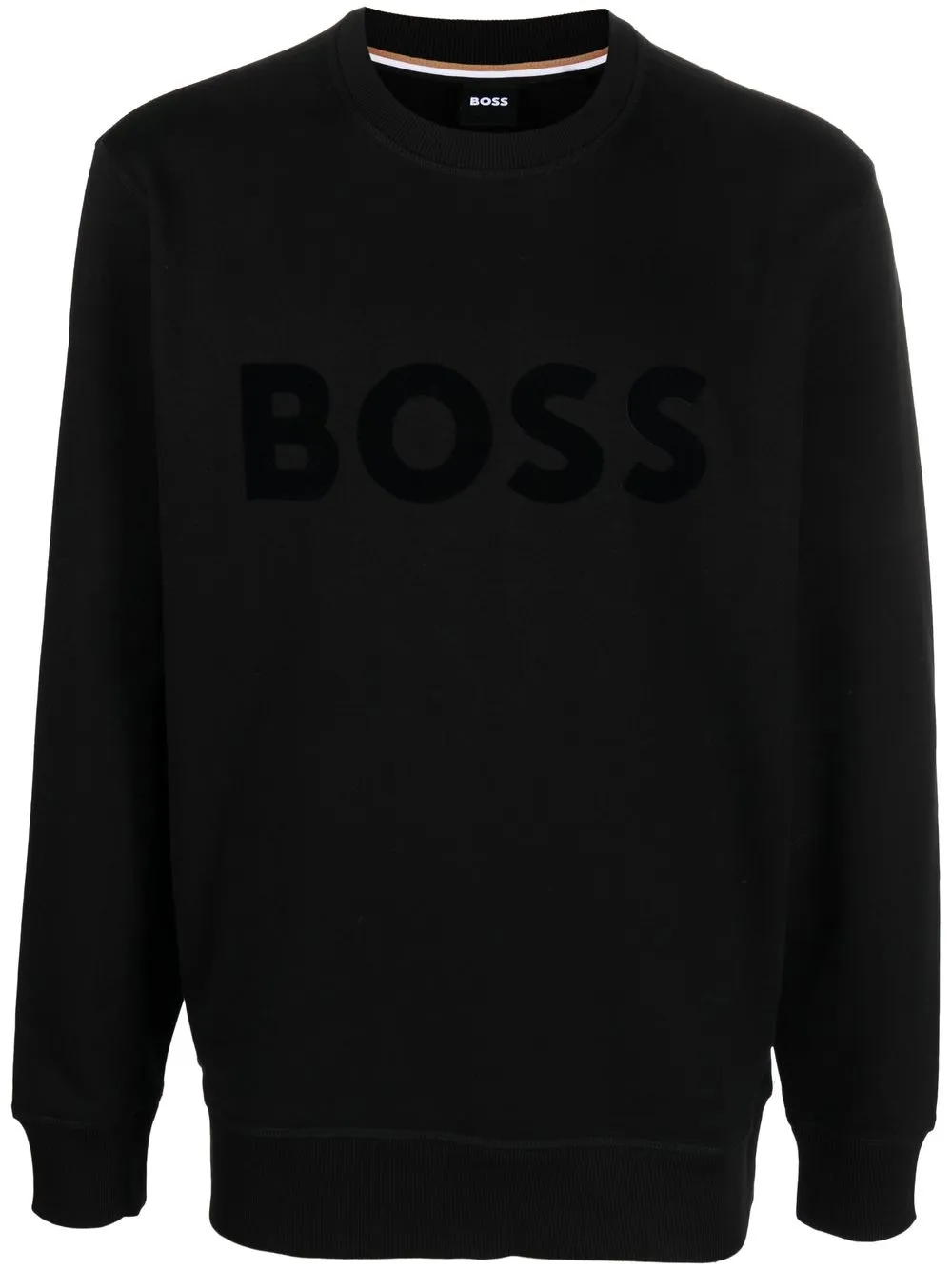 

BOSS logo-print cotton sweatshirt - Black