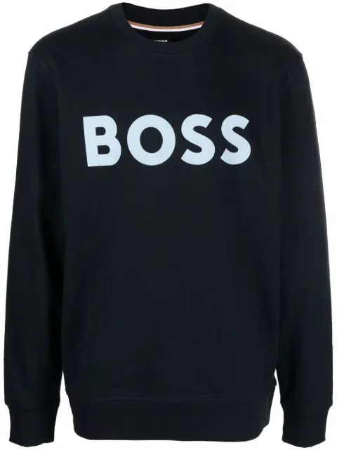 BOSS logo-print cotton sweatshirt