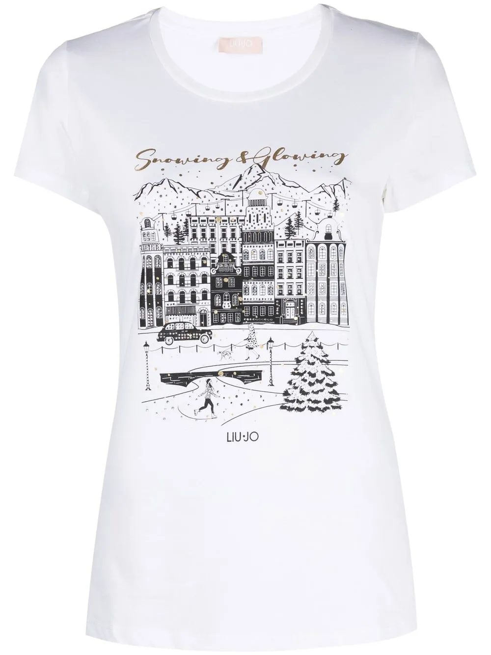 

LIU JO 'Snowing & Glowing' T-shirt - White