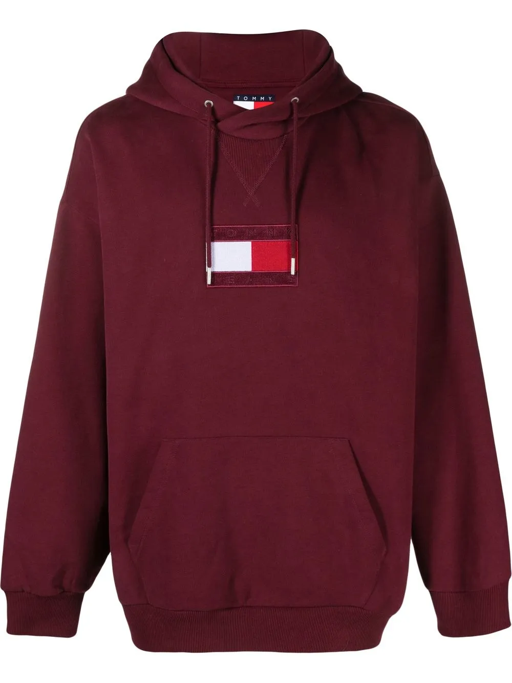 

Tommy Jeans logo-patch drawstring hoodie - Red