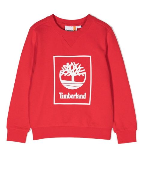 Timberland Kids - logo-print crew-neck sweatshirt