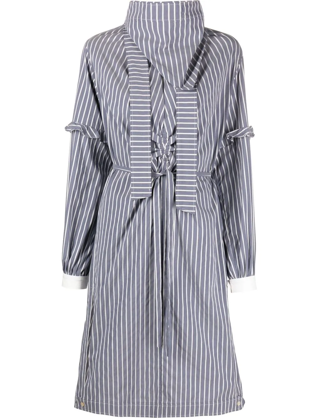 

Wales Bonner striped long-sleeve dress - White