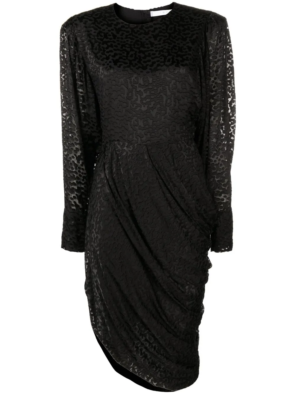 

IRO Leana asymmetric long-sleeved dress - Black