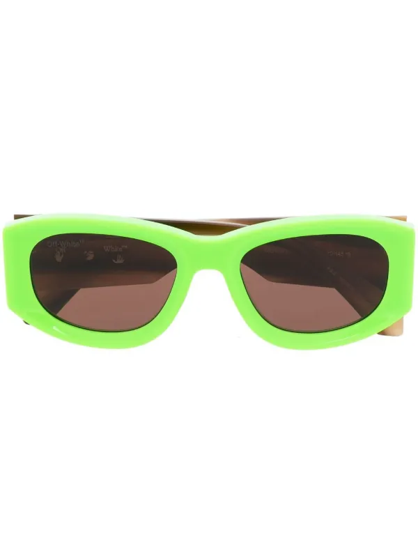 Off-White logo-print square-frame Sunglasses - Farfetch