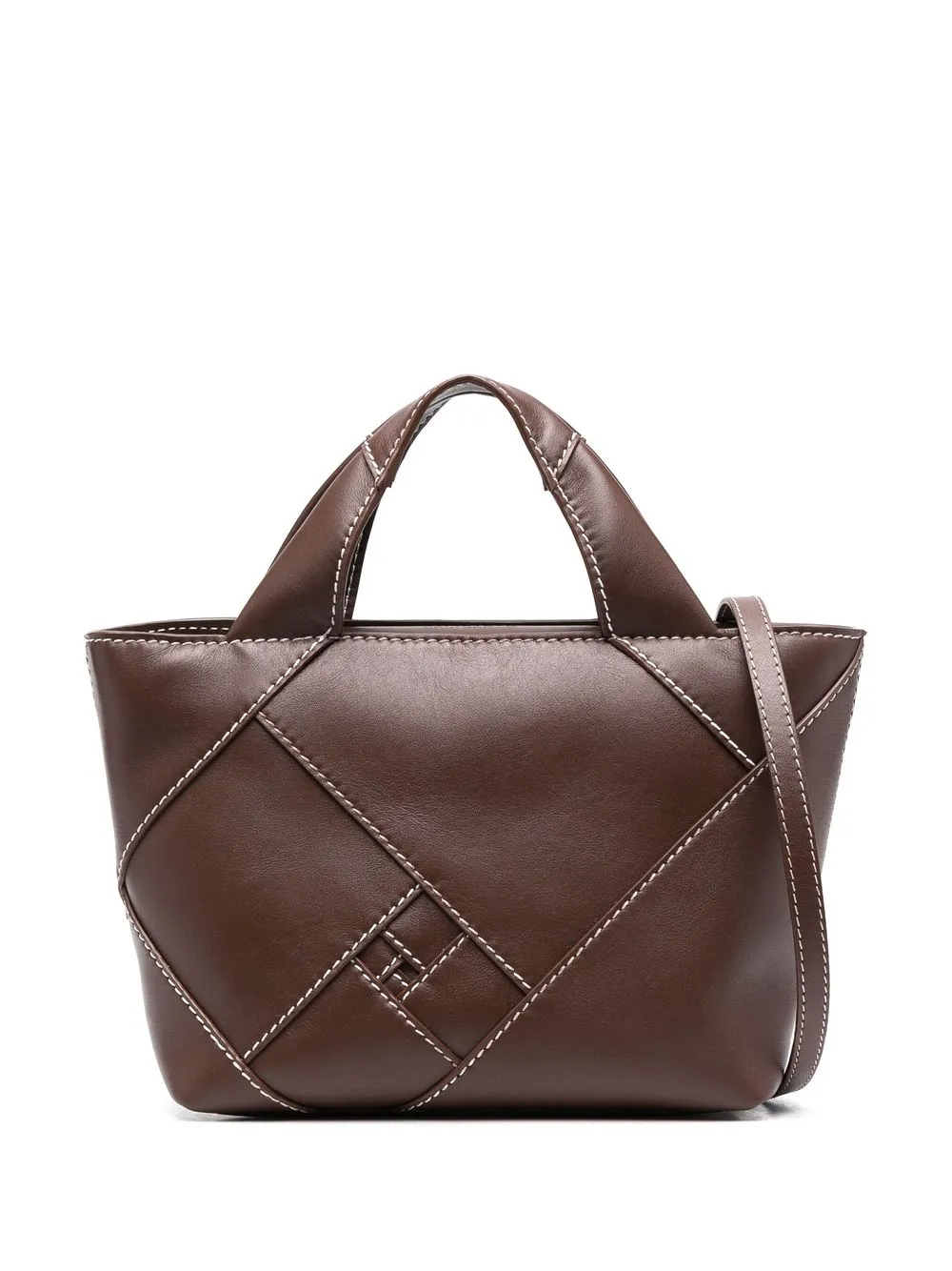

Calicanto patchwork leather tote bag - Brown