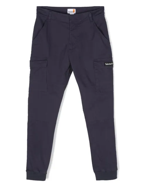 Timberland Kids - logo-patch tapered cargo chinos