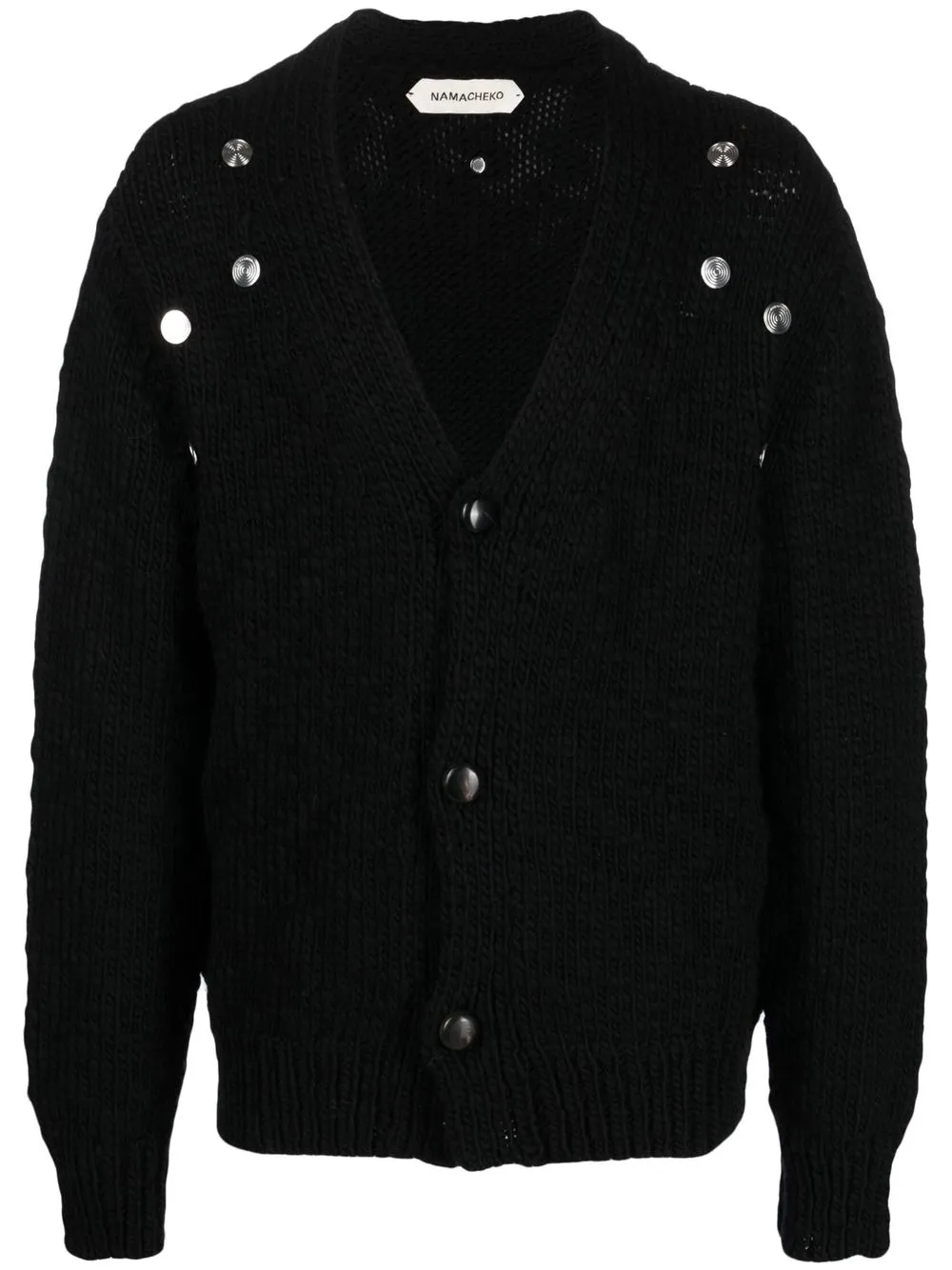 

Namacheko flat-stud embellished cardigan - Black