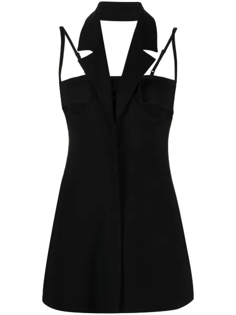 ALESSANDRO VIGILANTE cut-out halterneck blazer dress