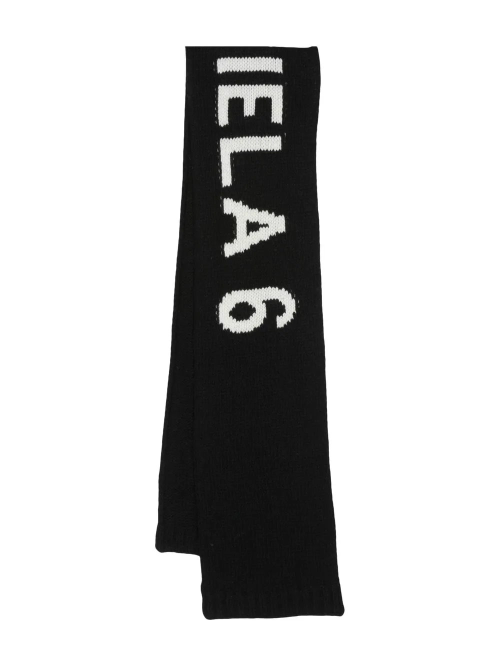

MM6 Maison Margiela Kids intarsia-knit logo scarf - Black