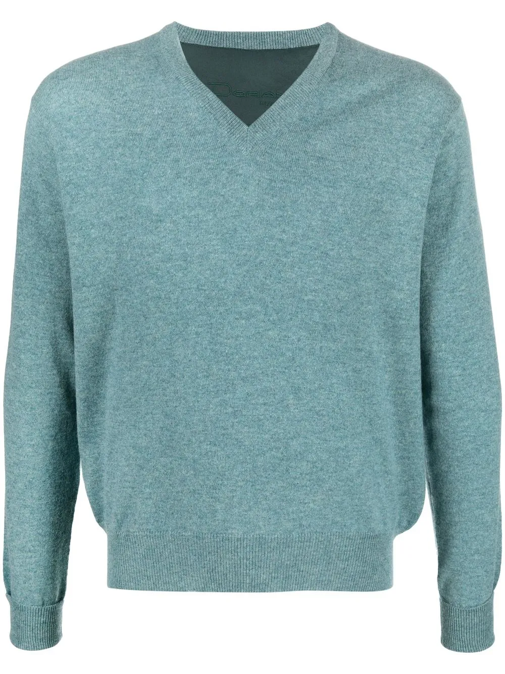 

Doriani Cashmere suéter tejido con cuello en V - Azul