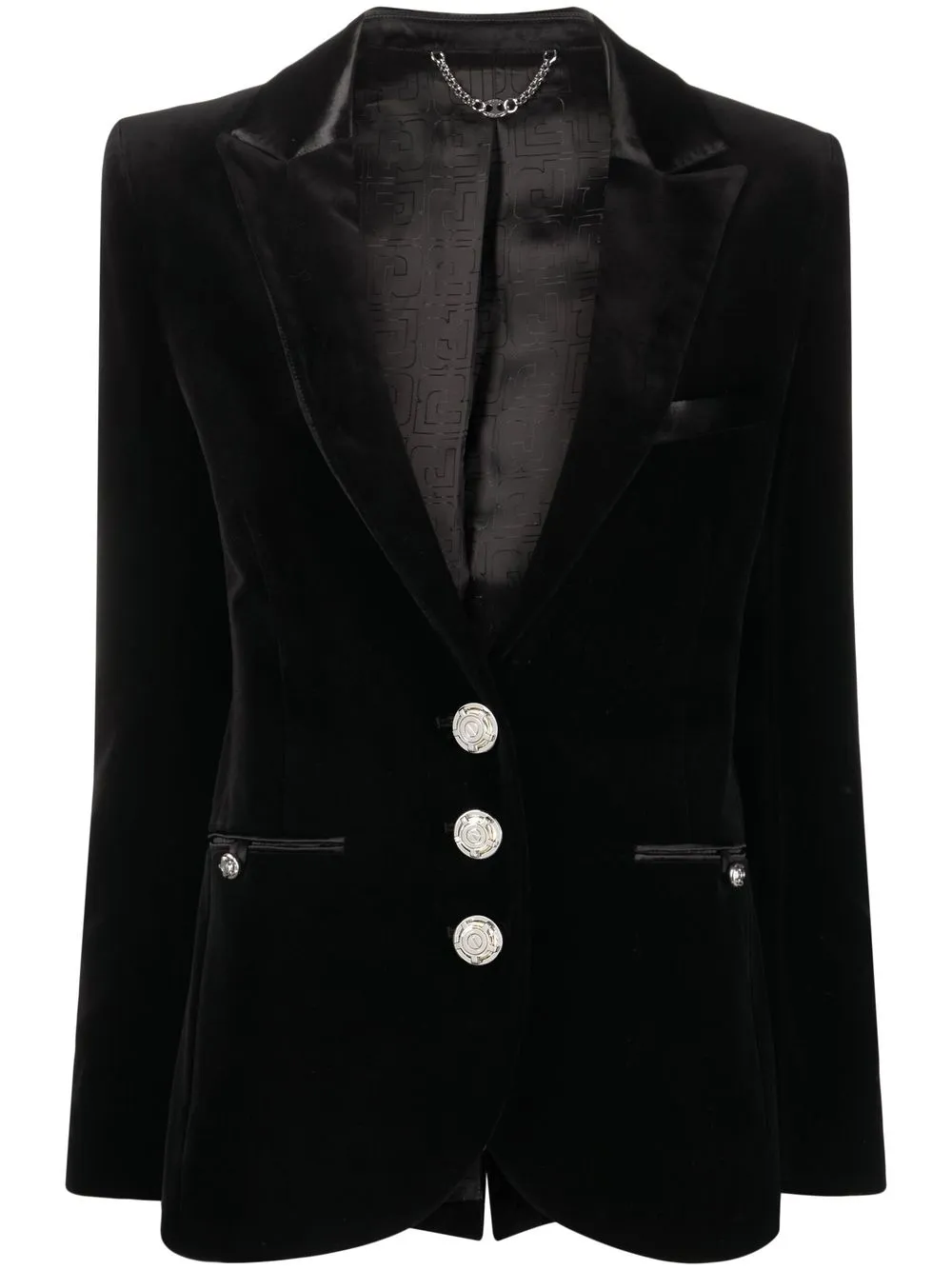 

Paco Rabanne single-breasted velvet blazer - Black