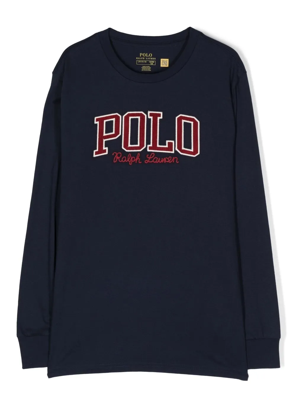 

Ralph Lauren Kids logo-embroidered long-sleeved top - Blue