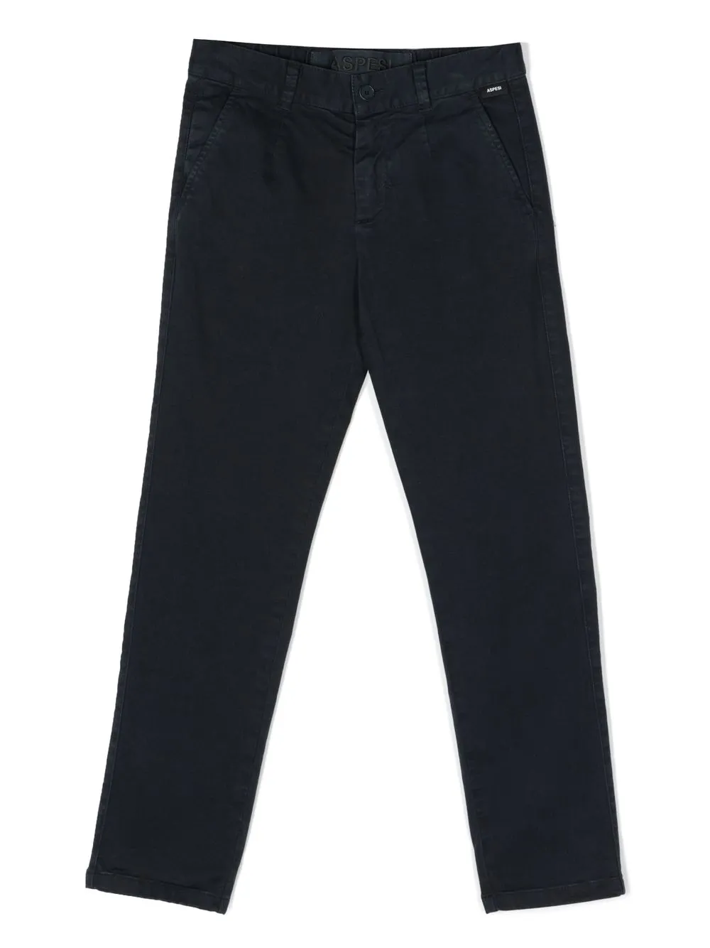 

Aspesi Kids logo-print straight-leg trousers - Blue