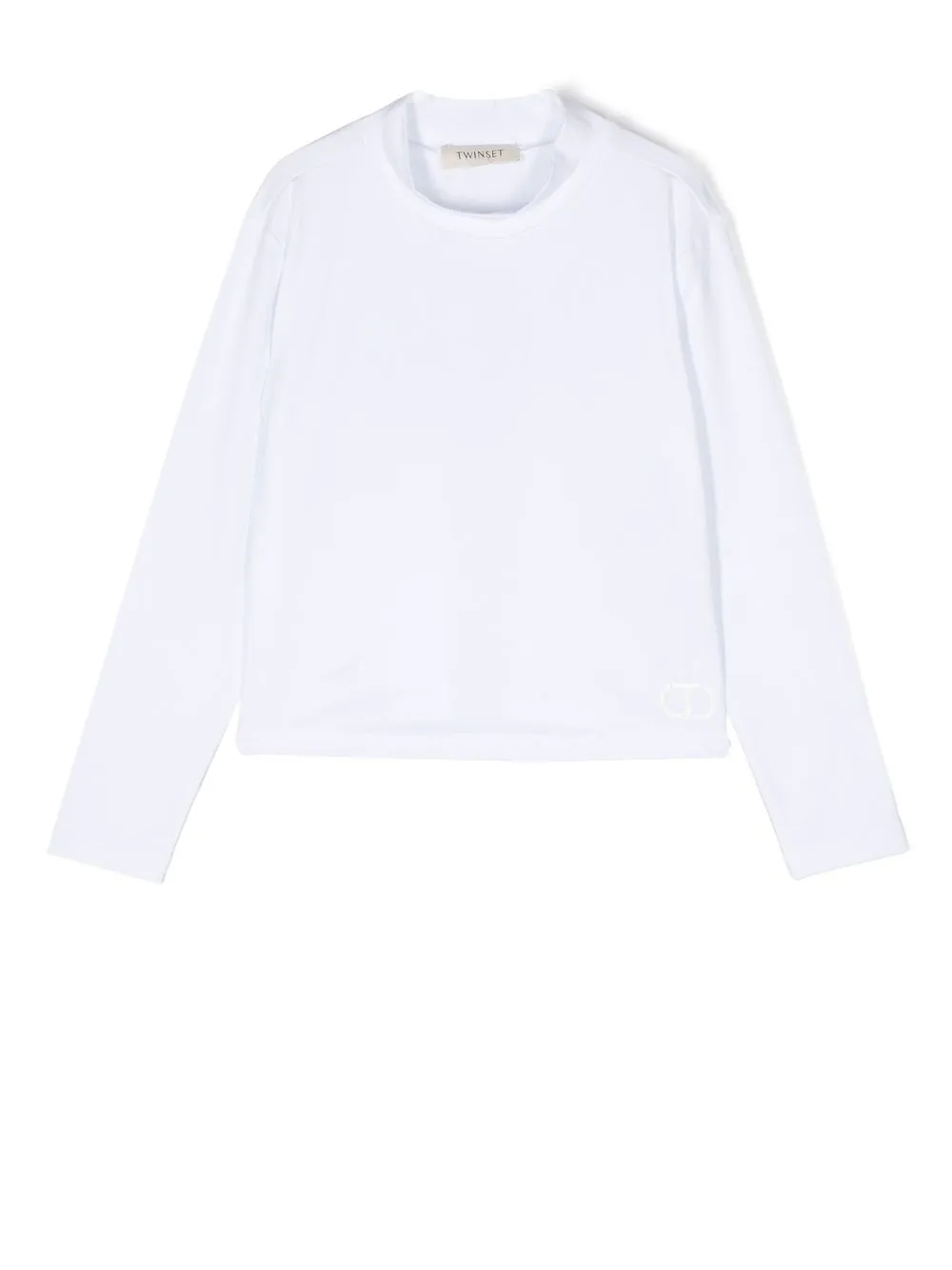 

TWINSET Kids high neck long-sleeved T-shirt - White
