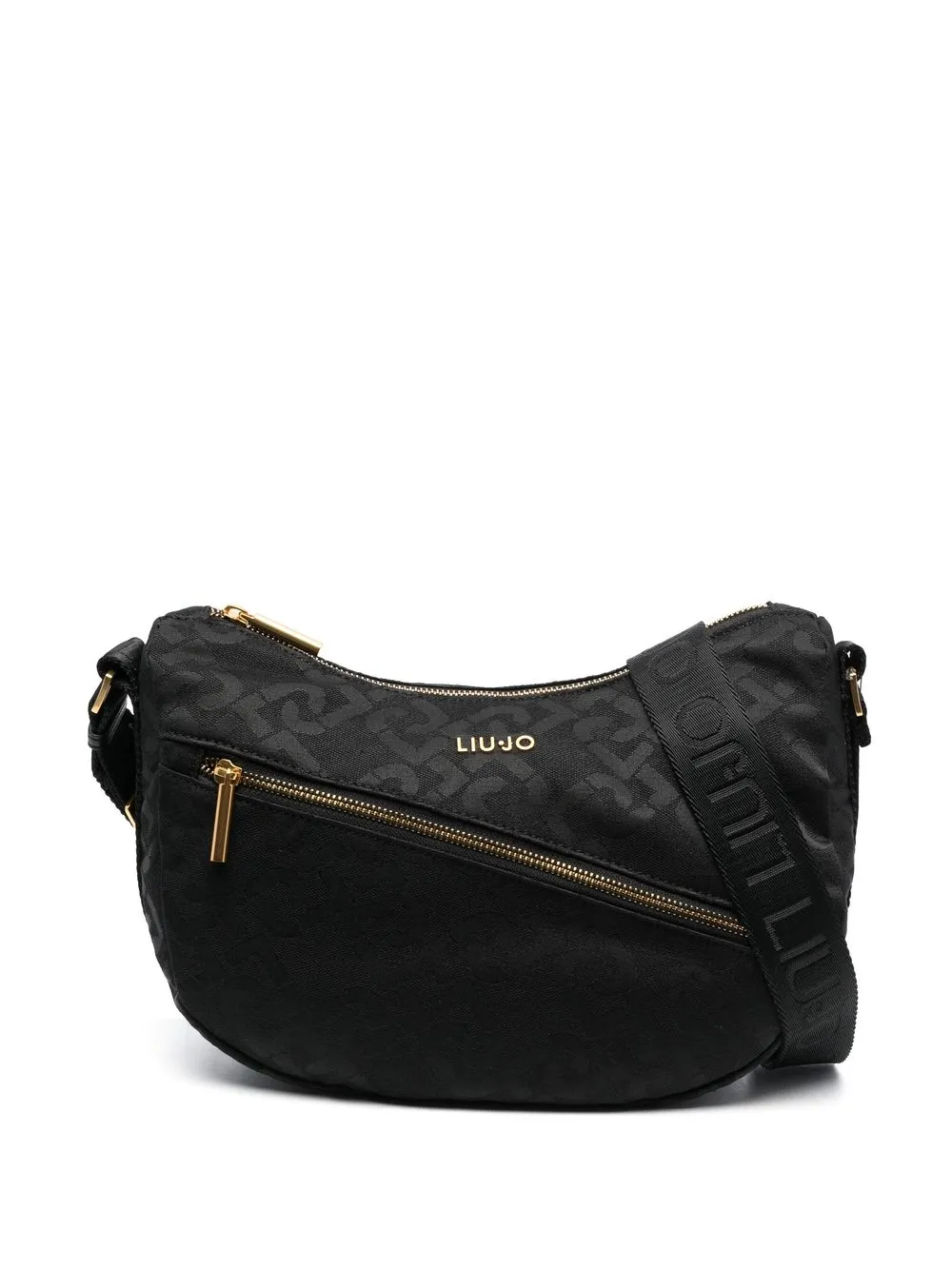 

LIU JO logo-jacquard shoulder bag - Black