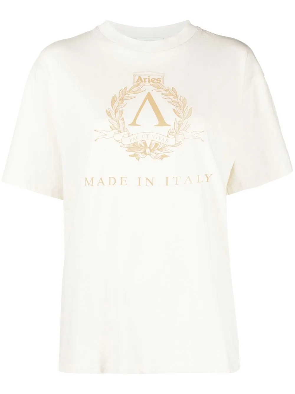 

Aries logo-print short-sleeve T-shirt - Neutrals