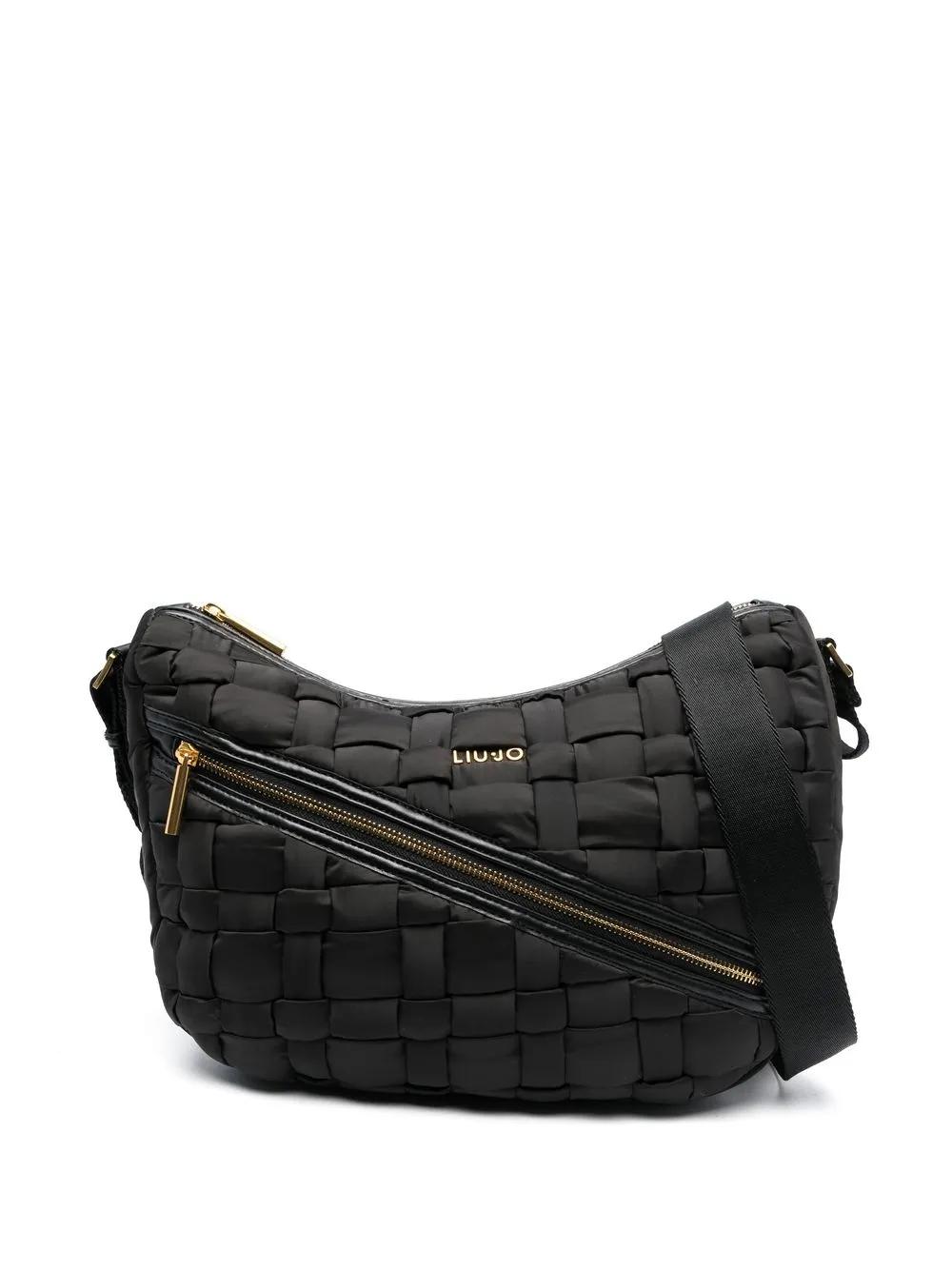 

LIU JO logo woven shoulder bag - Black